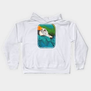 Blue and Gold Macaw Kids Hoodie